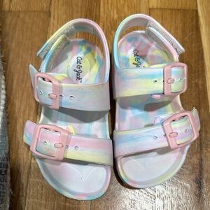 Cat & Jack Toddler Tye Dye Sandals (Size 6)